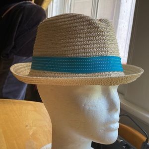 Cream color Scala brand Fedora style summer hat